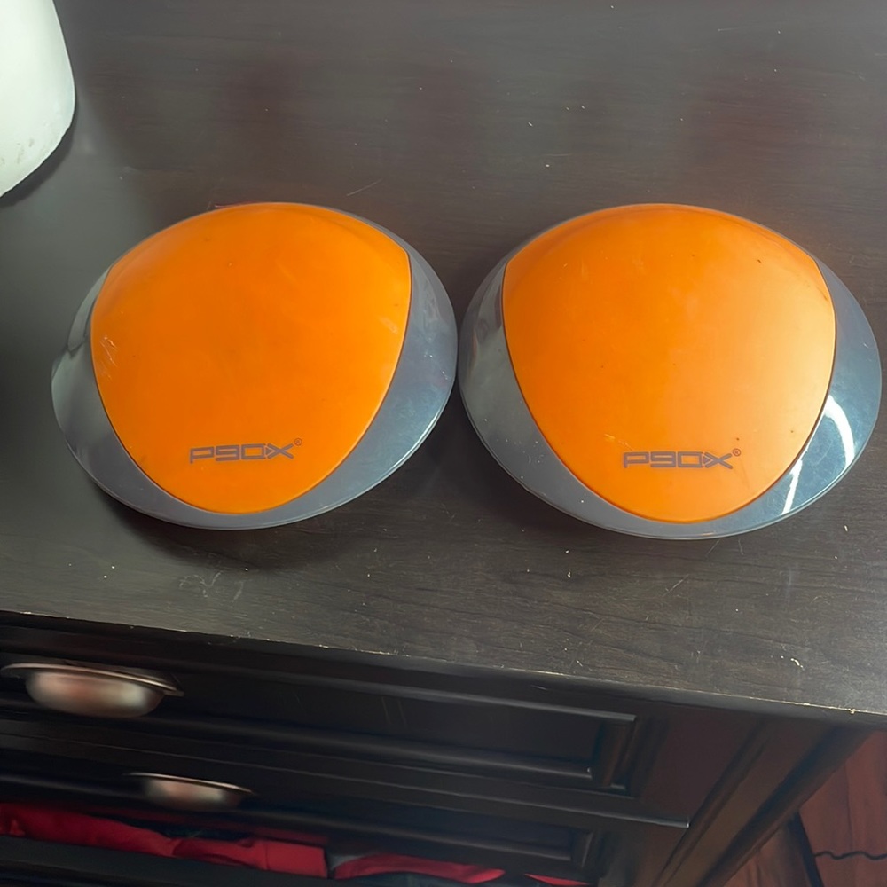 🎉P90X Push Up Slider with Ergonomic Grips! Orange and Black!
